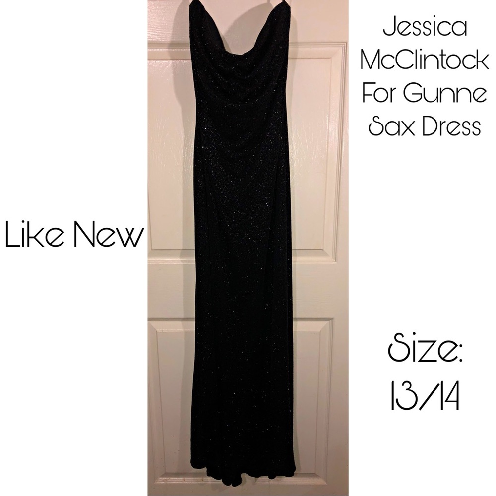 Jessica McClintock Gunne Sax Black Strapless dress